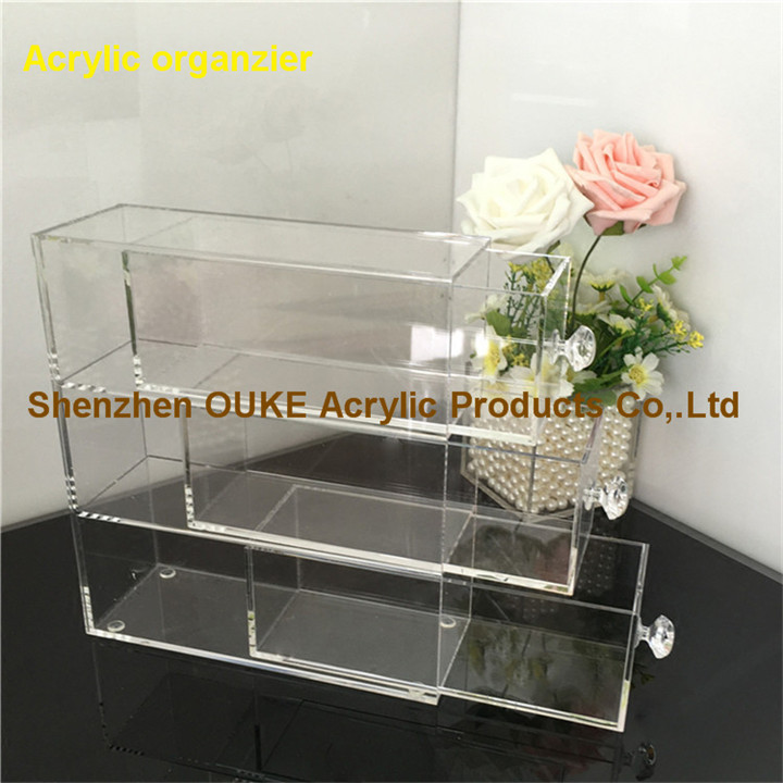 3 Sertare Acrilic Machiaj de stocare Organzie Clear Makeup Box.jpg 3 Drawers Acrylic Makeup Storage Organzier Clear Makeup Box.jpg