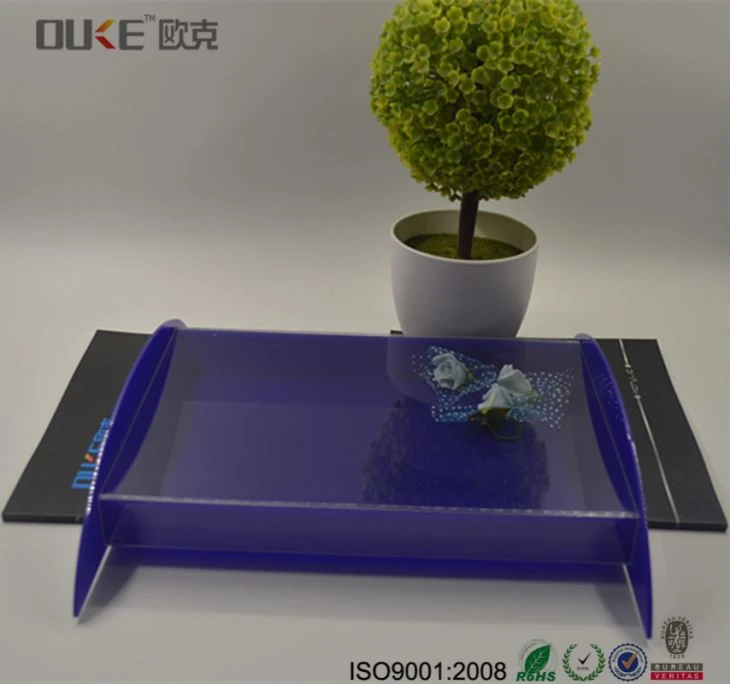 New Arrival Hot Sell Decorative Acrylic Serving Trays With Handle
