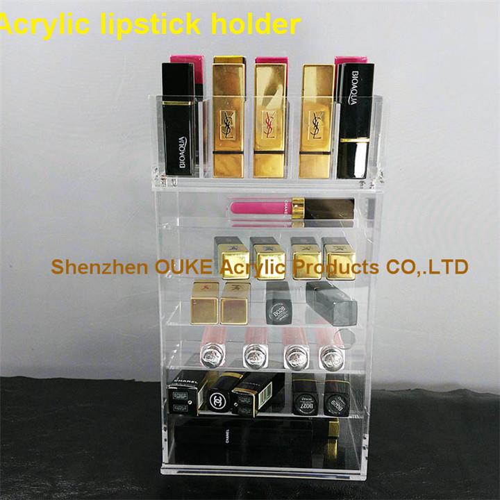6 Tiers Clear Acrylic Makeup Organizer Plesiglass Lipstick Organizer