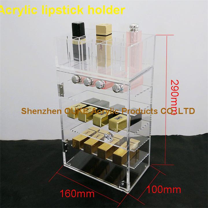 	6 Tiers Clear Acrylic Makeup Organizer Plesiglass Lipstick Organizer