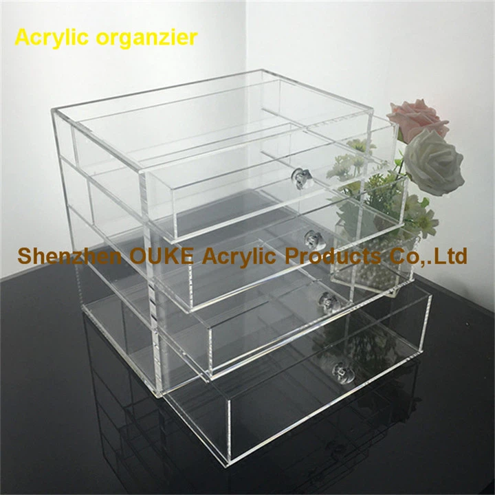 3 Drawers Acrylic Makeup Storage Organzier Clear Makeup Box