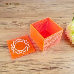 Handmade portocalie de lux acrilice cutie cadou