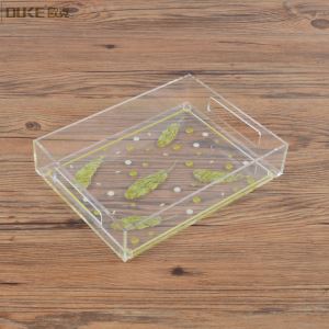 Lucite de imprimare manevra tavă acrilică de servire